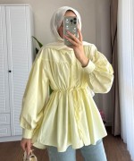 Beli Tünelli Tunik Sarı