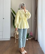 Beli Tünelli Tunik Sarı