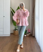 Beli Tünelli Tunik Pembe