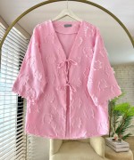Uzun Püsküllü Kimono Pembe