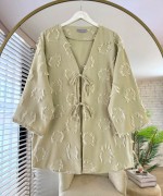 Uzun Püsküllü Kimono Yeşil