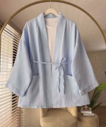 Cepli Müslin Kimono Mavi