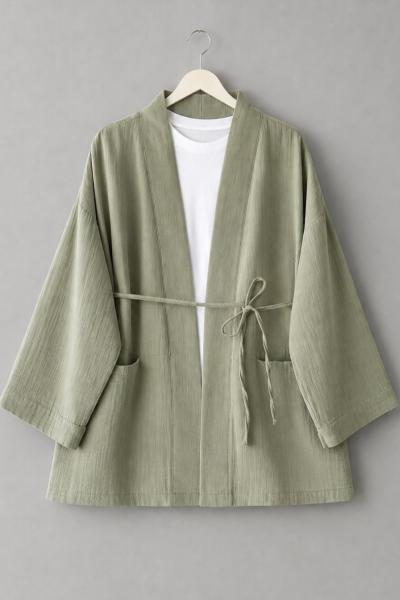 Cepli Müslin Kimono Yeşil