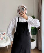 İpli Askılı Gabardin Jile Siyah