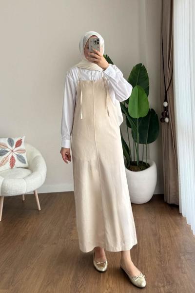 İpli Askılı Gabardin Jile