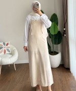 İpli Askılı Gabardin Jile Bej