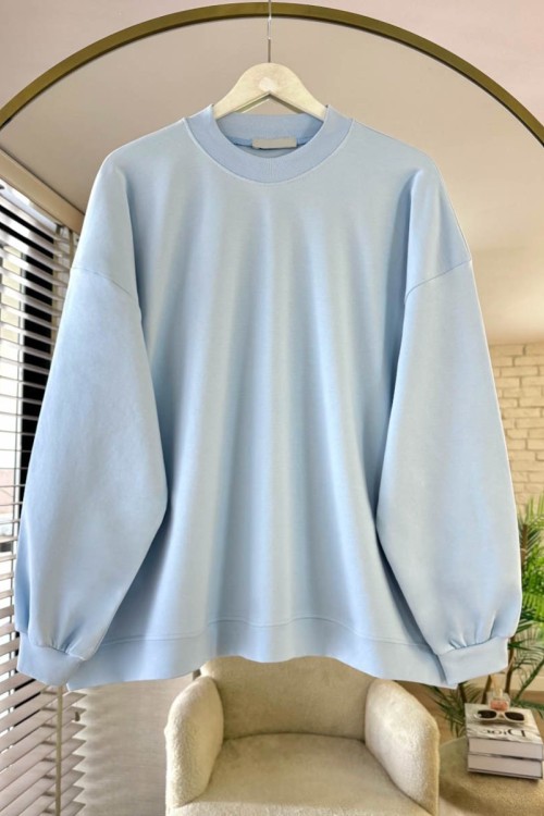 Salaş İnterlok Sweatshirt Mavi
