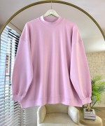 Salaş İnterlok Sweatshirt Pembe