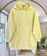 Torba Cepli Üç İplik Sweatshirt Sarı