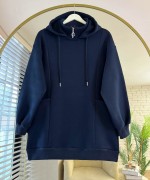 Torba Cepli Üç İplik Sweatshirt Lacivert