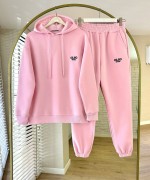 Olso Nakışlı Üç İplik Takım Pembe