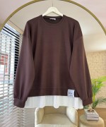 Eteği Piliseli Oversize Tunik Kahverengi