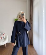 Çapraz Bağlamalı İkili Takım Lacivert