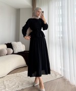 Begonya Etekli Takım Siyah