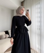 Begonya Etekli Takım Siyah