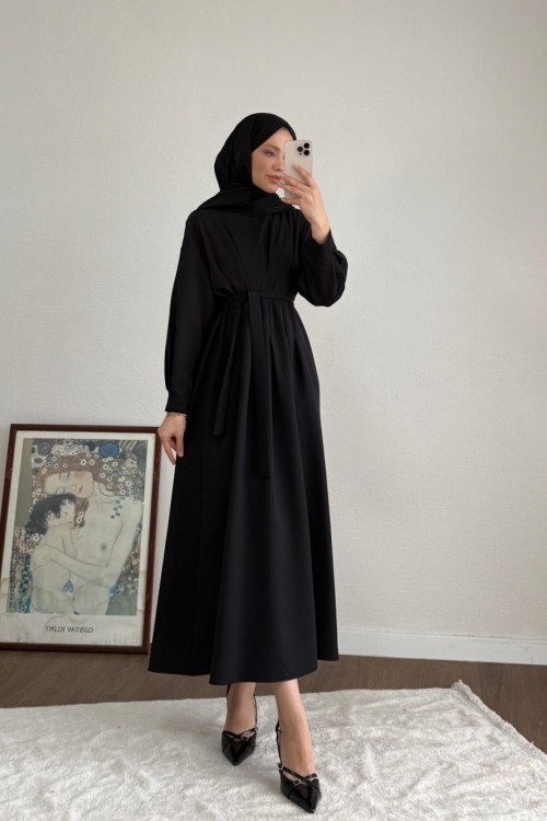 Pensli Double Elbise  Siyah