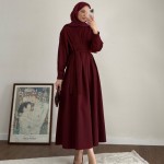 Pensli Double Elbise  Bordo