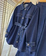 Pantolonlu Denim Takım Lacivert