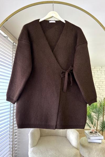 Yandan Bağlamalı Triko Hırka