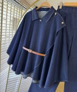 Poppy Denim Panço Takım Lacivert