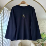Nakışlı Salaş Sweatshirt  Siyah