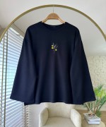 Nakışlı Salaş Sweatshirt  Siyah