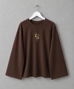 Nakışlı Salaş Sweatshirt  Kahverengi