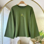 Nakışlı Salaş Sweatshirt  Yeşil