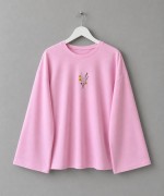 Nakışlı Salaş Sweatshirt  Pembe