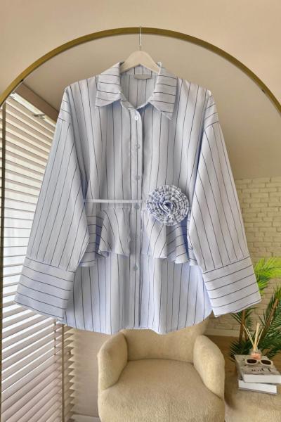 Rose Çizgili Gömlek