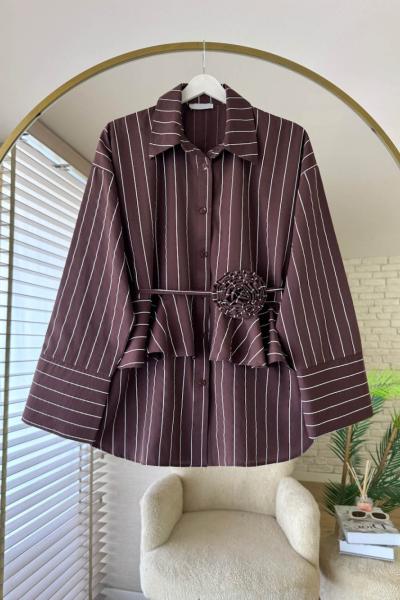 Rose Çizgili Gömlek