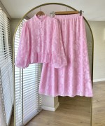 Lacy Etekli Takım Pembe