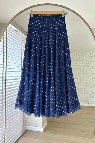 Puantiyeli Şifon Etek