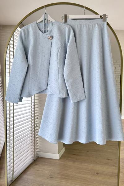 Fringe Etekli Takım Mavi