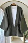 Cepli Müslin Kimono Haki