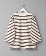 Bisiklet Yaka Çizgili Sweatshirt Kahverengi