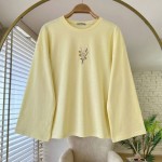 Nakışlı Salaş Sweatshirt  Sarı