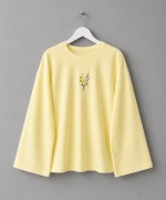 Nakışlı Salaş Sweatshirt  Sarı