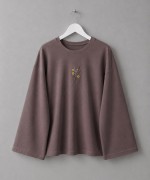 Nakışlı Salaş Sweatshirt  Koyu Vizon