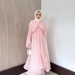 Bolerolu Vual Elbise Pembe