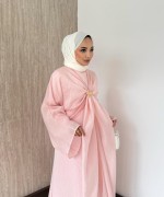 Bolerolu Vual Elbise Pembe