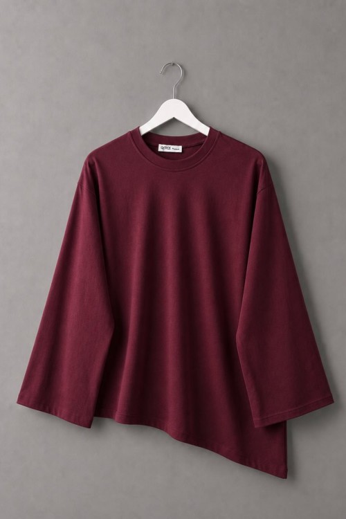  Asimetrik Süprem Penye Bluz Bordo