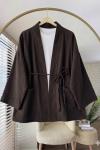 Cepli Müslin Kimono Acı Kahve