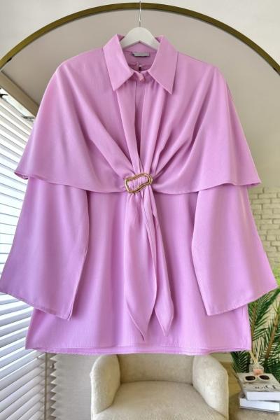 Pelerinli Tunik Pembe
