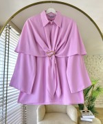Pelerinli Tunik Pembe
