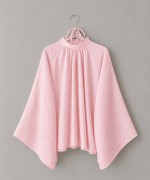 Hakim Yaka Pileli Oversize Bluz Pembe
