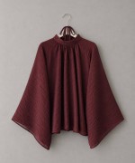 Hakim Yaka Pileli Oversize Bluz Bordo