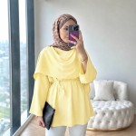Şal Detaylı Modal Tunik Sarı