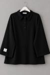 Polo Yaka Süprem Sweatshirt Siyah