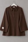 Polo Yaka Süprem Sweatshirt Kahverengi